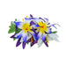 Tiare Flower With Leaves Hair Clip - Hair Accessories
