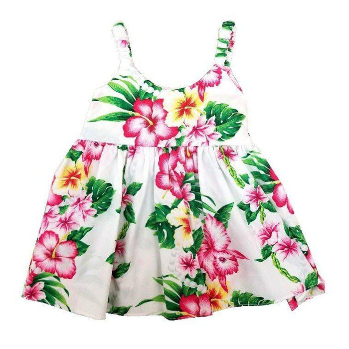 Toddler Girls Elastic Strap Mixed Floral Sundress - Aloha Dress - Girls