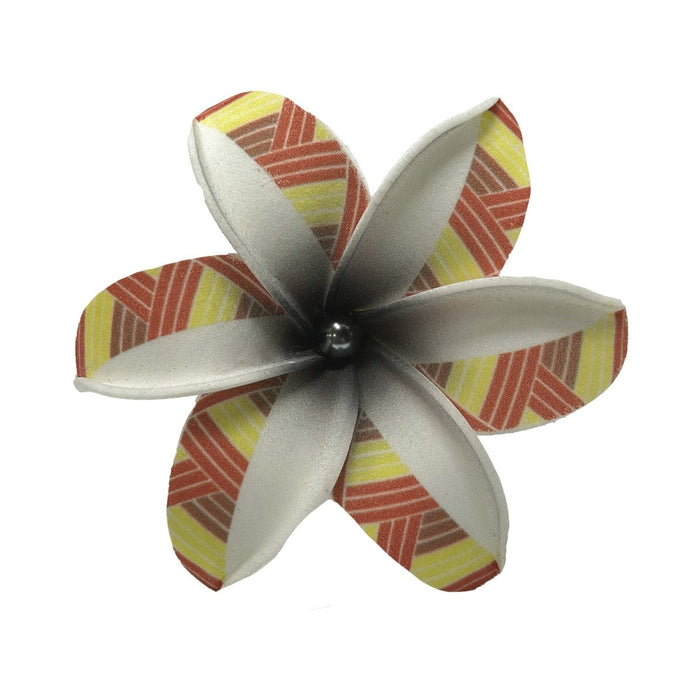 Tribal Print Tiare with Pearl Hair Stick - Hair Accessories - Leilanis Attic