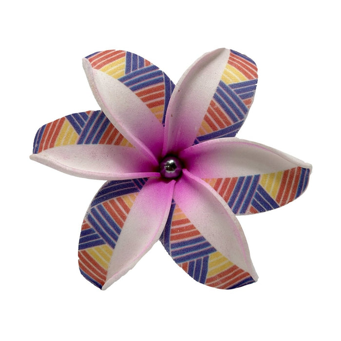 Tribal Print Tiare with Pearl Hair Stick - Hair Accessories - Leilanis Attic