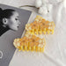 Tropica Yellow Plumeria Blossom Print Hair Claw Clip SoapElenGlen