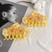 Tropica Yellow Plumeria Blossom Print Hair Claw Clip SoapElenGlen