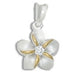 Two Tone Plumeria Pendant - Jewelry - Leilanis Attic
