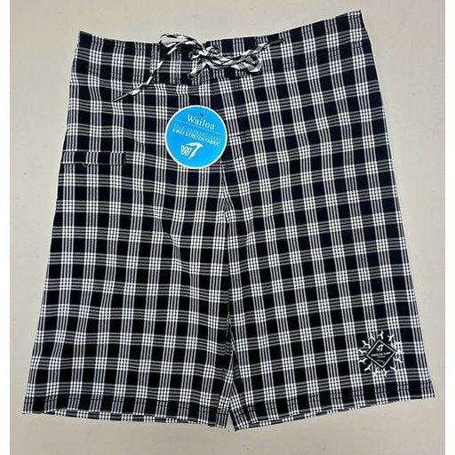 Wailoa “Black Palaka” Board Shorts Paradise Isle Creations