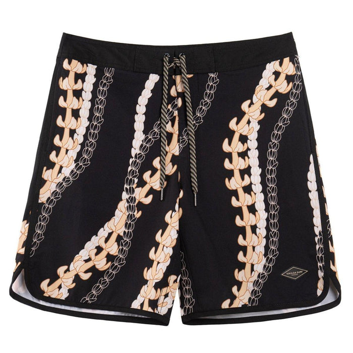 Wailoa "Black Puakenikeni" Board Shorts Paradise Isle Creations
