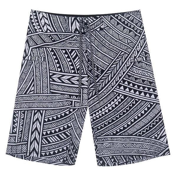 Wailoa "Black Tribal" Board Shorts Paradise Isle Creations
