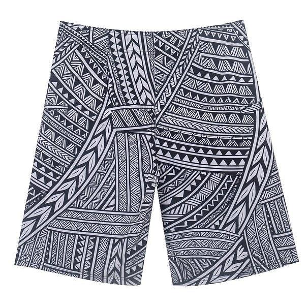 Wailoa "Black Tribal" Board Shorts Paradise Isle Creations