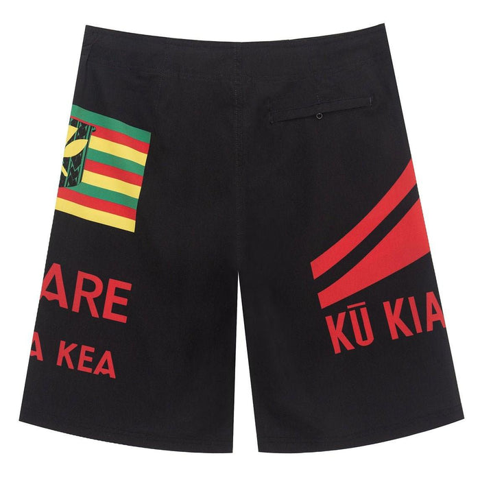 Wailoa "Black/Mauna Kea" Board Shorts Paradise Isle Creations