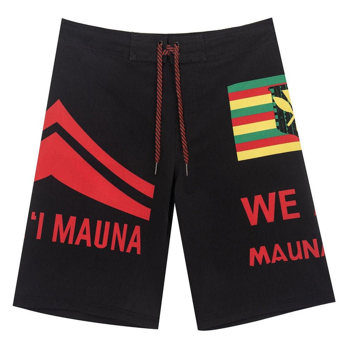 Wailoa "Black/Mauna Kea" Board Shorts Paradise Isle Creations