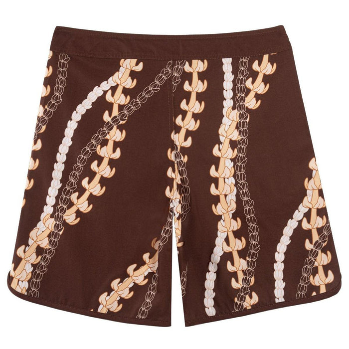 Wailoa "Coffee Puakenikeni/Pikake" Board Shorts Paradise Isle Creations