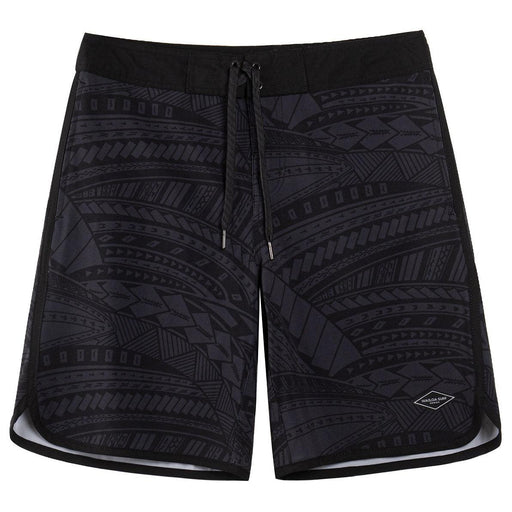 Wailoa "Dark Grey Tribal" Board Shorts Paradise Isle Creations