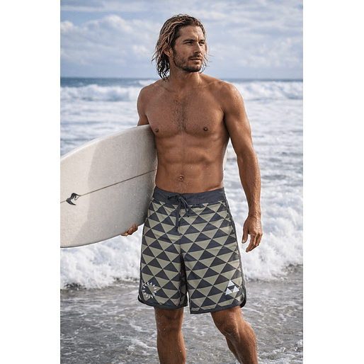 Wailoa “Green Triangle Tribal” Board Shorts Paradise Isle Creations