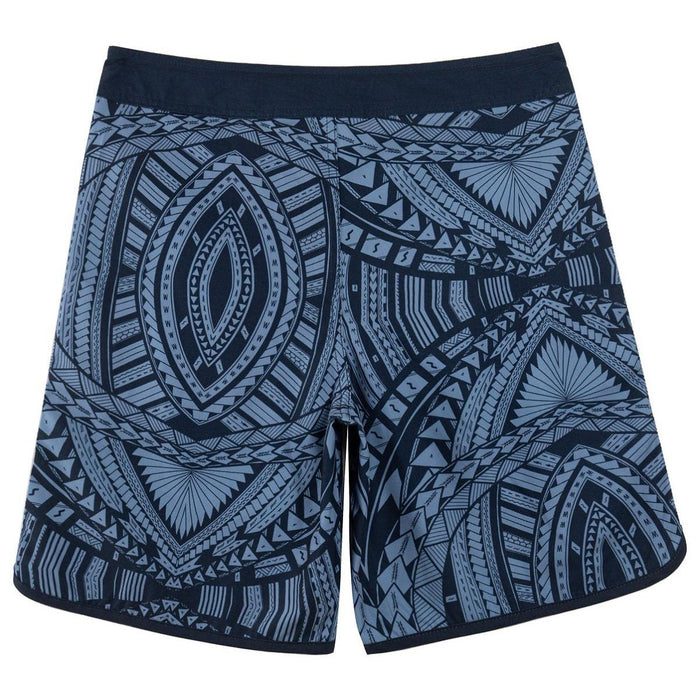 Wailoa "Navy Tribal" Board Shorts Paradise Isle Creations
