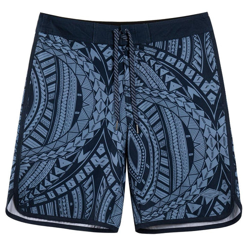 Wailoa "Navy Tribal" Board Shorts Paradise Isle Creations