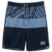 Wailoa "Navy/Blue Tribal Block" Board Shorts Paradise Isle Creations