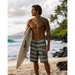 Wailoa "Olive Green Kanaka" Board Shorts Paradise Isle Creations