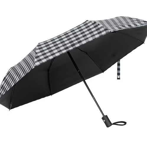 Wailoa Umbrella, Black Palaka Paradise Isle Creations