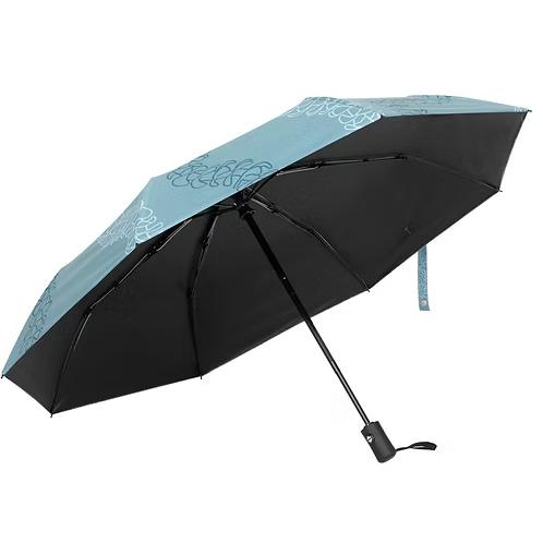 Wailoa Umbrella, Teal Puakenikeni Lei Paradise Isle Creations