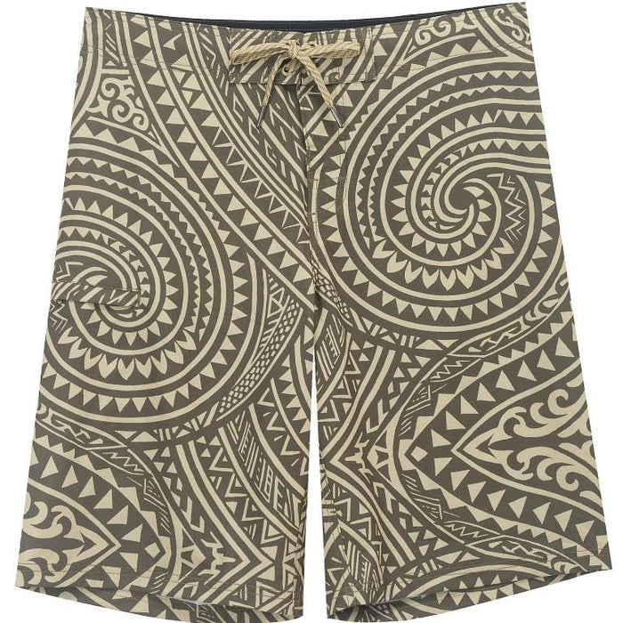 Wailoa “Yellow Tribal” Board Shorts-Board Shorts - Mens-Leilanis Attic