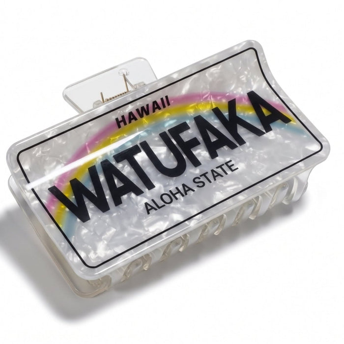 Hawaii State License Plate Hair Claw Leilanis Attic