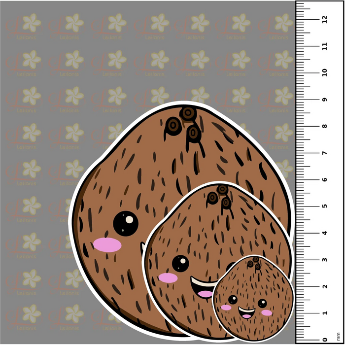 Coconut Sticker Small Whole Coconut Sticker exclusive at Leilanis Attic