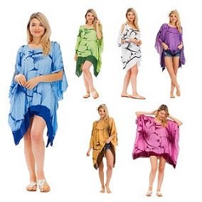 Womens Hibiscus Beach Cover-Up Poncho Dress DK Hawaiian Collection