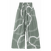 Women's Rayon Smock Waist Pants, "Pikake Lei", Sage Green Paradise Isle Creations