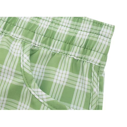 Womens Waiola Board Shorts, Green Palaka Paradise Isle Creations