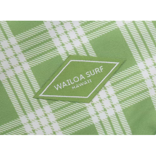 Womens Waiola Board Shorts, Green Palaka Paradise Isle Creations