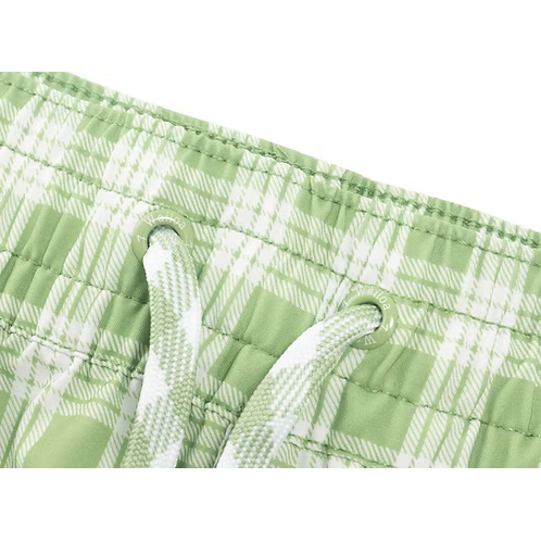 Womens Waiola Board Shorts, Green Palaka Paradise Isle Creations