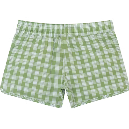 Womens Waiola Board Shorts, Green Palaka Paradise Isle Creations