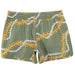 Womens Waiola Board Shorts, Sage Green Puakenikeni Lei Paradise Isle Creations