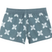 Womens Waiola Board Shorts, Slate Ulu Quilt Paradise Isle Creations
