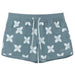 Womens Waiola Board Shorts, Slate Ulu Quilt Paradise Isle Creations