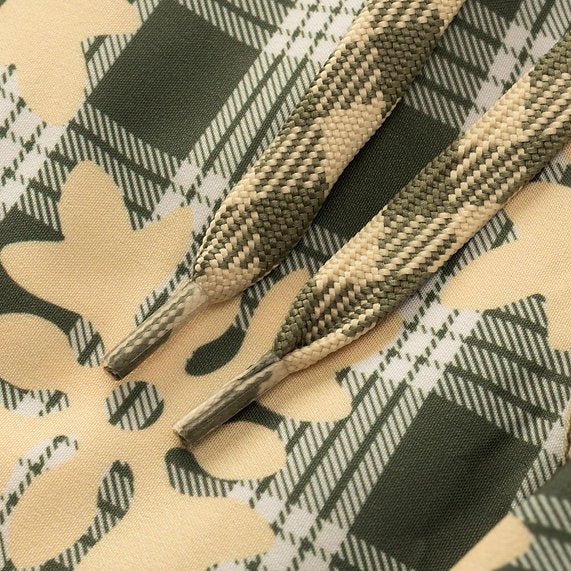 Womens Waiola Board Shorts, Warm Eucalyptus Hawaiian Quilt Paradise Isle Creations
