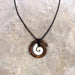 Wood/Bone Koru Necklace with Adjustable Cord - Accessories
