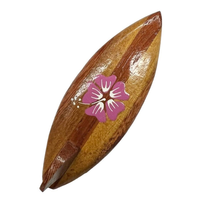 Wooden Surfboard w/ Hibiscus Magnet DK Hawaiian Collection