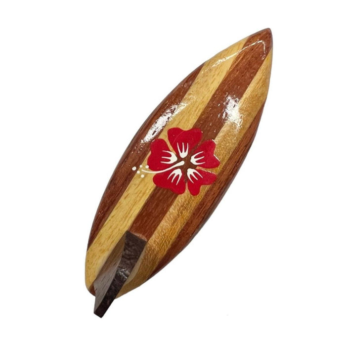 Wooden Surfboard w/ Hibiscus Magnet DK Hawaiian Collection