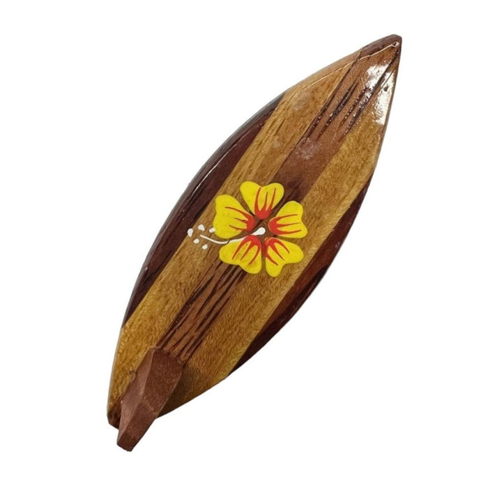 Wooden Surfboard w/ Hibiscus Magnet DK Hawaiian Collection