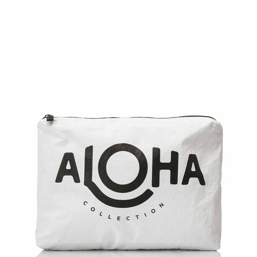 Aloha Collection "Original" Mid Travel Pouch, White - Travel Pouch - Leilanis Attic