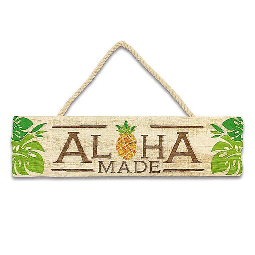 "Aloha Made - Pineapple" Wooden Hanging Sign - Sign - Leilanis Attic