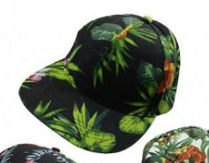 Black Hawaiian Tropical Jungle SnapBack Hat - Hat - Leilanis Attic
