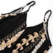 Ladys Junior Black Puakenkeni/Pikake Romper Paradise Isle Creations