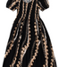 Ladies Rayon Cap Sleeve Dress, Puakenkeni/Pikake Paradise Isle Creations