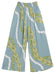 Women's Rayon Smock Waist Pants, "Kalo / Pikake Lei", Blue Paradise Isle Creations