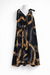 Moani Maxi Dress, Black with Yellow Puakenkeni Lei Paradise Isle Creations