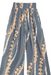 Women's Rayon Smock Waist Pants, Puakenikeni / Pikake Lei, Grey Paradise Isle Creations