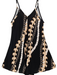 Ladys Junior Black Puakenkeni/Pikake Romper Paradise Isle Creations