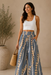 Women's Rayon Smock Waist Pants, Puakenikeni / Pikake Lei, Grey Paradise Isle Creations