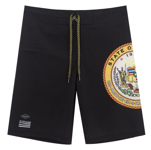 Wailoa "Hawaii State Seal" Board Shorts Paradise Isle Creations